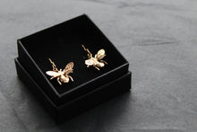 Load image into Gallery viewer, 22ct Vermeil Bee Drop Earrings
