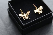 Load image into Gallery viewer, 22ct Vermeil Bee Drop Earrings
