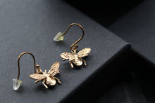 Load image into Gallery viewer, 22ct Vermeil Bee Drop Earrings
