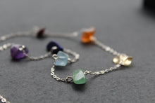 Load image into Gallery viewer, 7 Chakra Raw Stone Crystal Necklace
