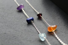 Load image into Gallery viewer, 7 Chakra Raw Stone Crystal Necklace
