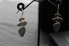 Load image into Gallery viewer, Abstract Pebble Hammered Earrings
