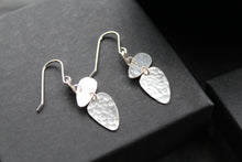 Load image into Gallery viewer, Abstract Pebble Hammered Earrings
