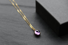 Load image into Gallery viewer, Amethyst Gold On Silver Necklace
