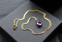 Load image into Gallery viewer, Amethyst Gold On Silver Necklace
