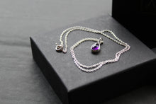 Load image into Gallery viewer, Amethyst Teardrop &amp; Silver Necklace
