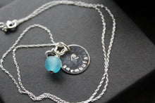 Load image into Gallery viewer, Barmouth /Abermaw Aqua Charm Necklace
