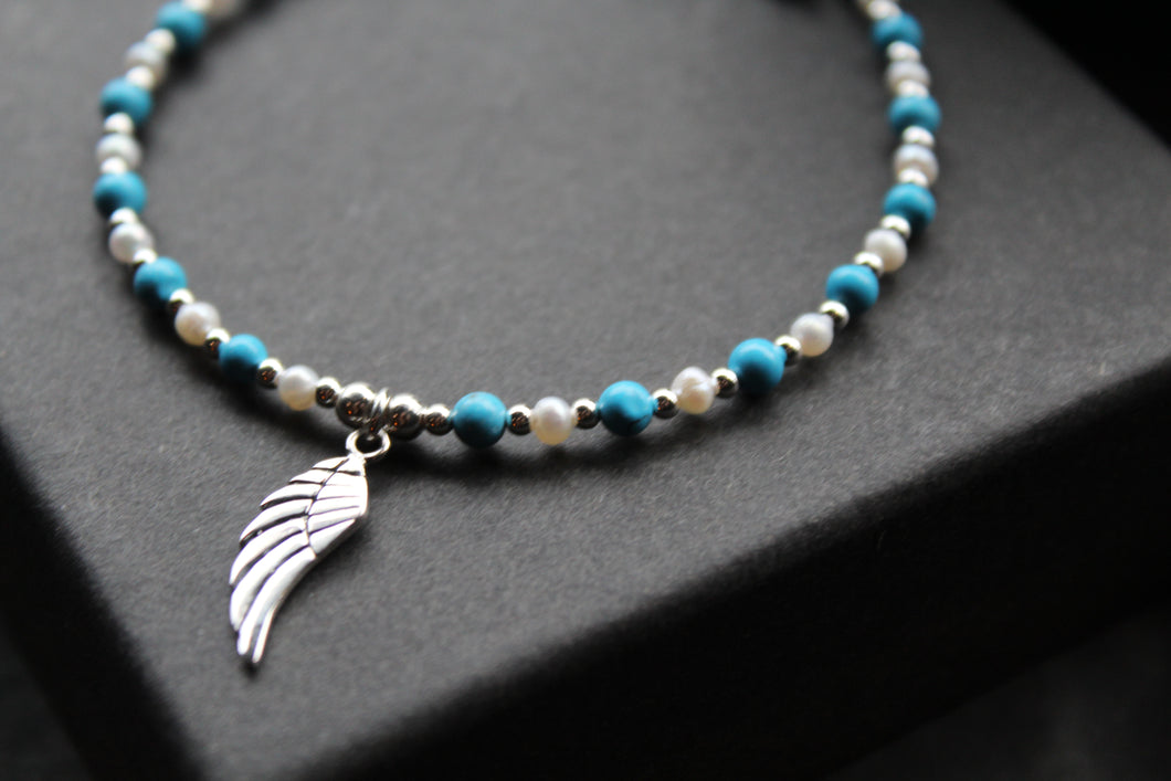 Beautiful Turquoise Angel Wing Bracelet