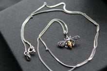 Load image into Gallery viewer, Bee Necklace with Gold Plate Detail
