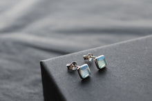 Load image into Gallery viewer, Blue Sea Glass Studs
