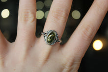 Load image into Gallery viewer, Boho Green Amber Ring
