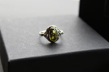 Load image into Gallery viewer, Boho Green Amber Ring
