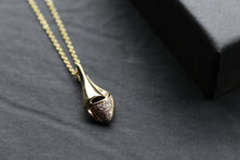 Load image into Gallery viewer, CZ Teardrop Necklace Silver with Gold Plate
