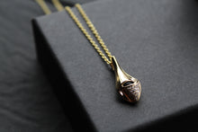 Load image into Gallery viewer, CZ Teardrop Necklace Silver with Gold Plate
