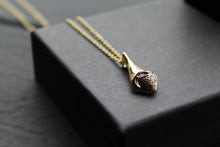 Load image into Gallery viewer, CZ Teardrop Necklace Silver with Gold Plate
