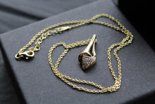 Load image into Gallery viewer, CZ Teardrop Necklace Silver with Gold Plate
