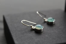 Load image into Gallery viewer, Chalcedony Round Silver Earrings
