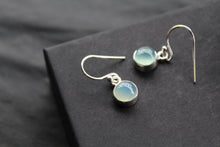 Load image into Gallery viewer, Chalcedony Round Silver Earrings
