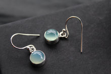 Load image into Gallery viewer, Chalcedony Round Silver Earrings
