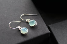 Load image into Gallery viewer, Chalcedony Round Silver Earrings
