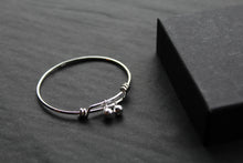 Load image into Gallery viewer, Childs Silver Expandable Bracelet with Bells
