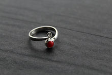 Load image into Gallery viewer, Coral Red Adjustable Ring
