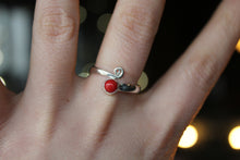 Load image into Gallery viewer, Coral Red Adjustable Ring
