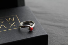 Load image into Gallery viewer, Coral Red Adjustable Ring
