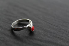 Load image into Gallery viewer, Coral Red Adjustable Ring
