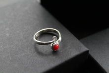 Load image into Gallery viewer, Coral Red Adjustable Ring
