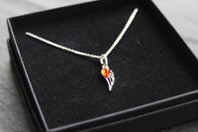 Load image into Gallery viewer, Dainty Amber Angel Wing Necklace
