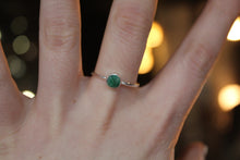 Load image into Gallery viewer, Emerald Silver Stacking Ring
