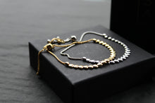 Load image into Gallery viewer, Flat Interlinked Hearts Slider Bracelets
