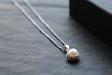 Load image into Gallery viewer, Freshwater Pearl &amp; CZ Crystal Necklace
