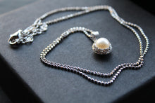 Load image into Gallery viewer, Freshwater Pearl &amp; CZ Crystal Necklace
