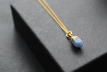 Load image into Gallery viewer, Gold Plated Rough Sapphire Gemstone Necklace
