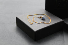 Load image into Gallery viewer, Gold Plated Rough Sapphire Gemstone Necklace
