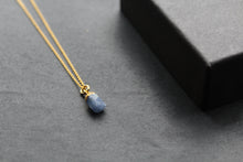 Load image into Gallery viewer, Gold Plated Rough Sapphire Gemstone Necklace
