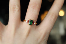 Load image into Gallery viewer, Gold &amp; Multi Coloured Cubic Zirconia Dress Ring
