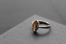 Load image into Gallery viewer, Sterling Silver Citrine Marquise Dress Ring
