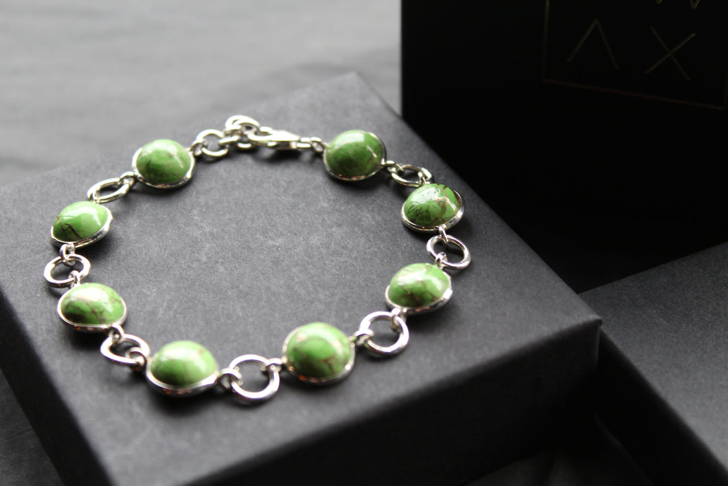 Green Mohave Turquoise Stone Bracelet