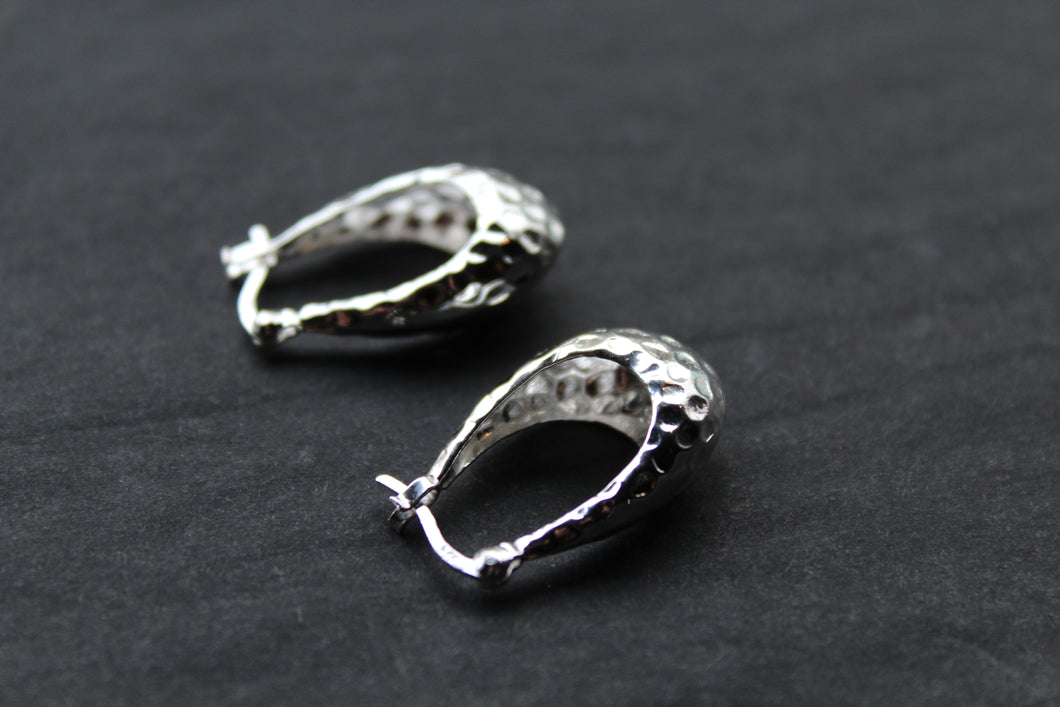 Hammered Creole Hoop Earrings