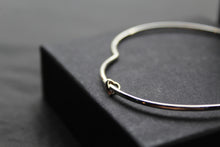 Load image into Gallery viewer, Heart-Shaped Bangle with Small Sliding Heart Charm
