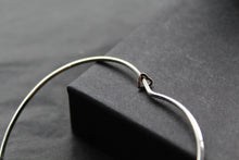 Load image into Gallery viewer, Heart-Shaped Bangle with Small Sliding Heart Charm
