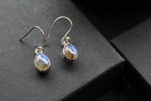 Load image into Gallery viewer, Labradorite Teardrop Cab Earrings
