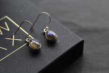 Load image into Gallery viewer, Labradorite Teardrop Cab Earrings
