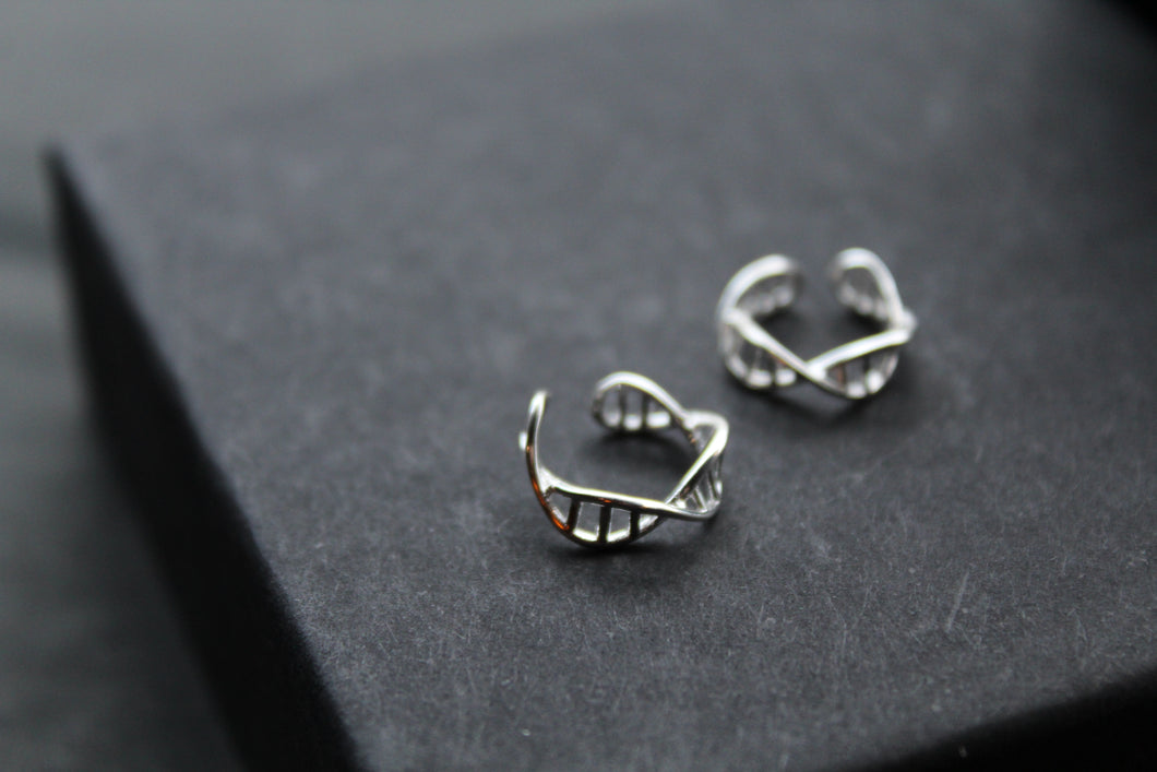 Pair of Barred Crossover Ear Cuffs