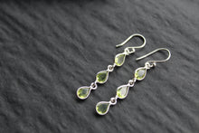 Load image into Gallery viewer, Peridot 3 Drop Earrings
