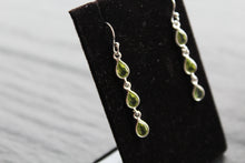 Load image into Gallery viewer, Peridot 3 Drop Earrings
