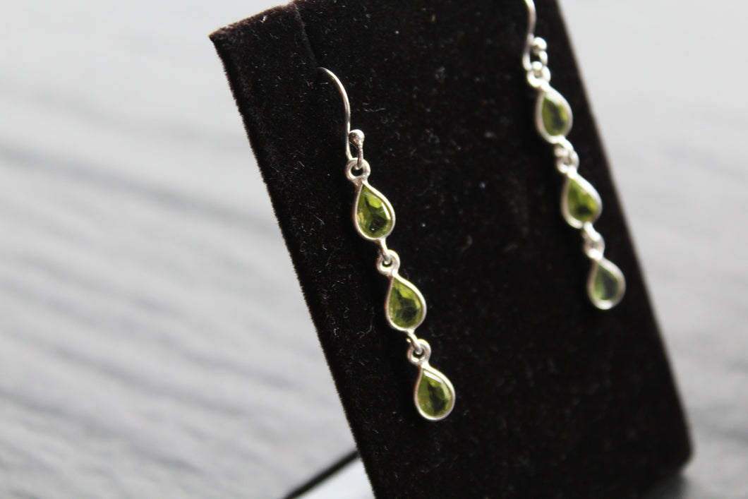 Peridot 3 Drop Earrings